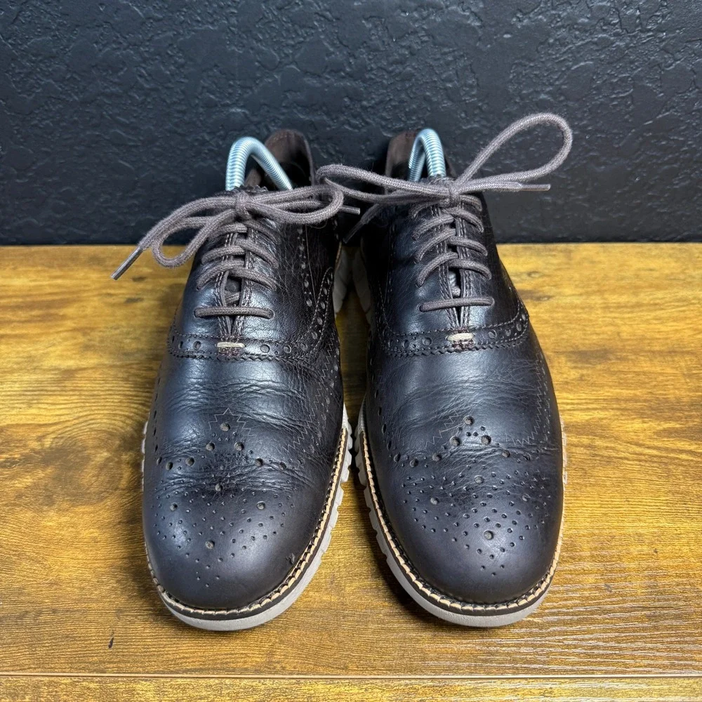 Cole Haan Zerogrand C25273 Brown Leather Wingtip Oxford‎ Mens 8M